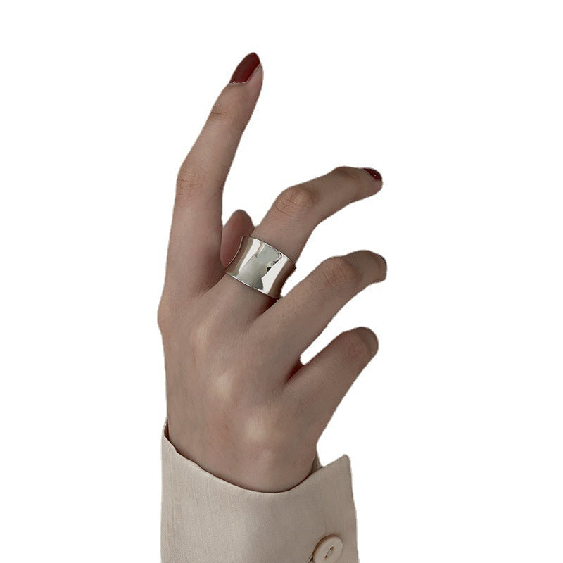 Large Arc Glossy Female Retro Fashion Personalized Open Creative Ring