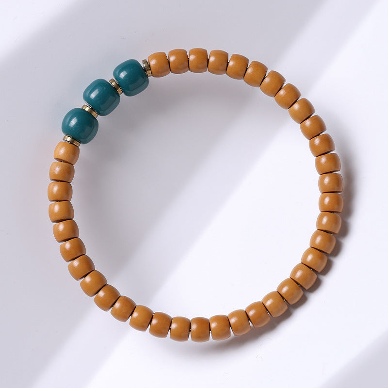Cut Barrel Beads Vegetable Seed Agate Bracelets