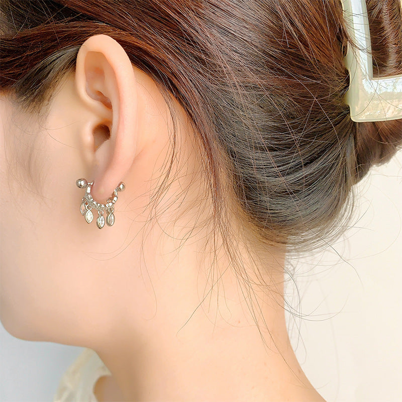 Bone Female Niche Design Advanced Screw Tightening Buckle Fashion Earrings