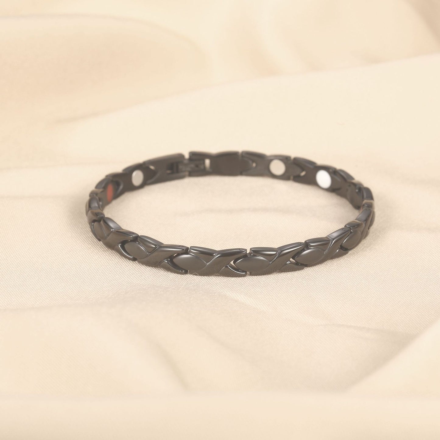 Fashion Little Fish Wide Magnet Titanium Bracelets