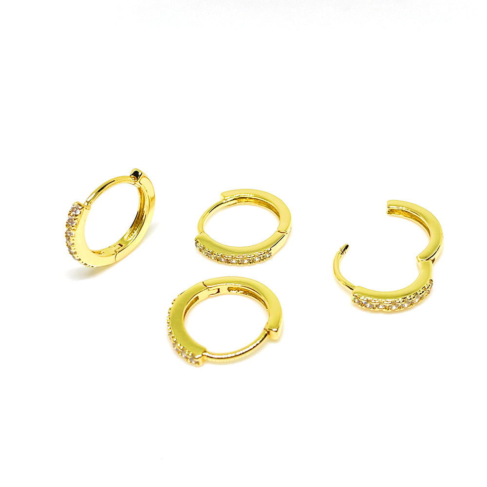 Retention Gilded Clip Micro Inlaid Zircon Material Simple Ear Buckle