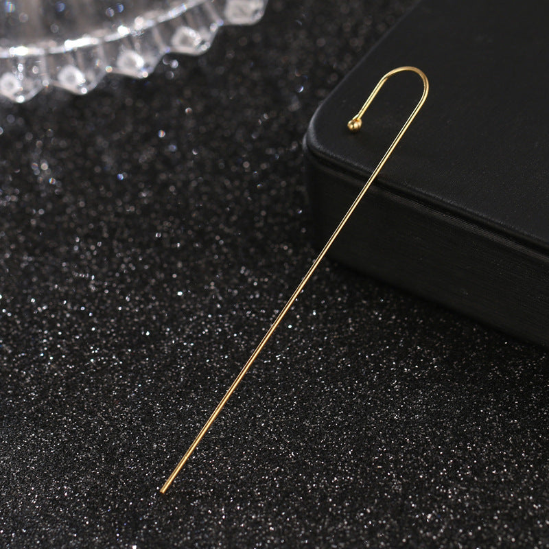 Super Fairy Copper Inlaid Zircon Temperamental Cold Style Earrings