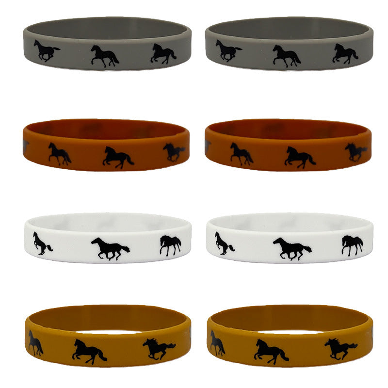 Flag Inspirational Faith Silicone Horse Party Graduation Rings