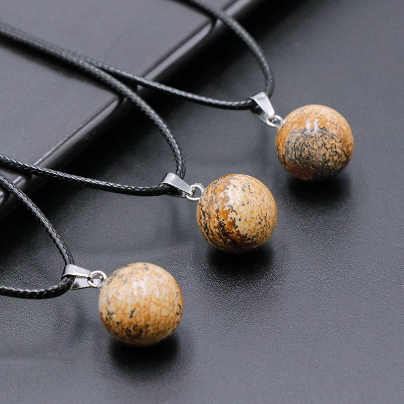 Natural Crystal Tigereye Aventurine Ball Scenic Pendants