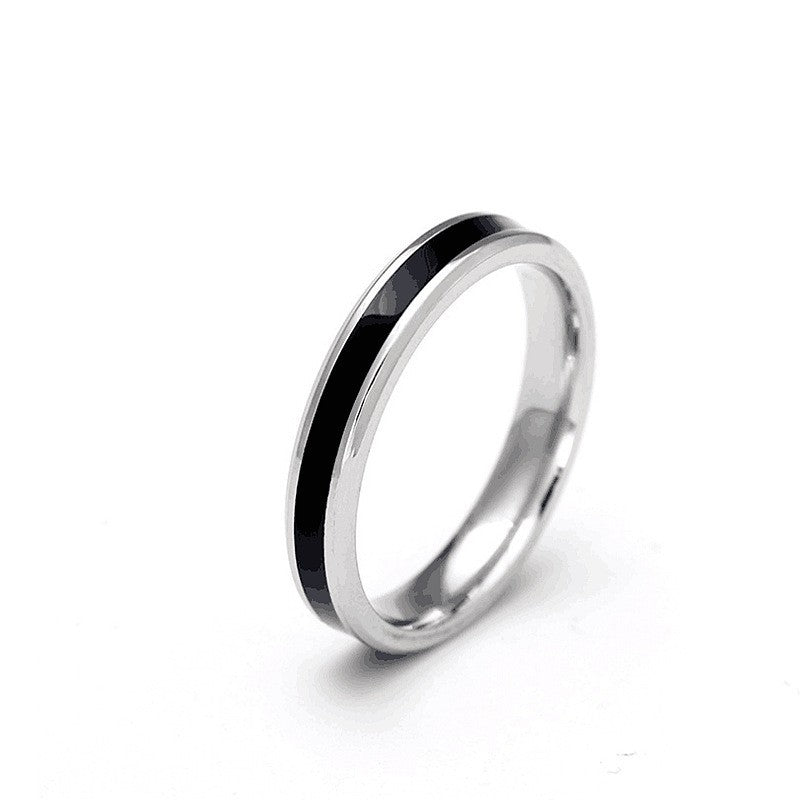 Titanium Steel Drip Niche Popular Simplicity Rings