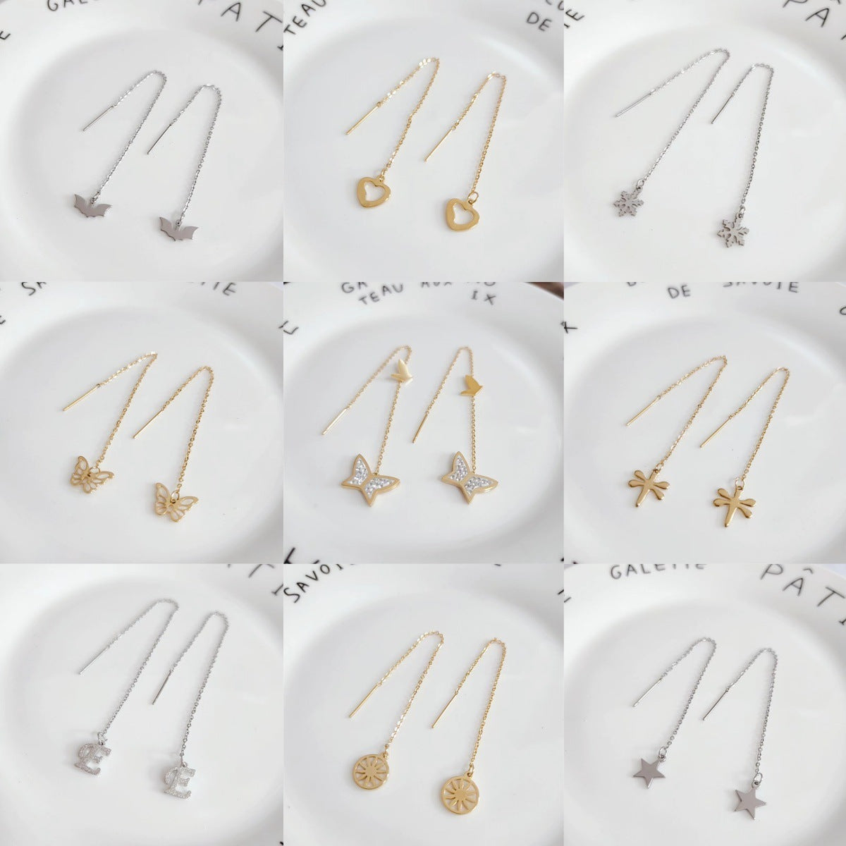 Women's Elegant Simple Titanium Steel High Quality Color Retaining Ear Line