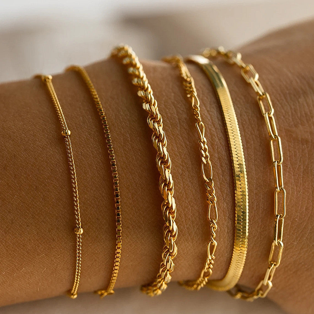 Classy Comfortable Of Personalized Alloy Combination Bracelets