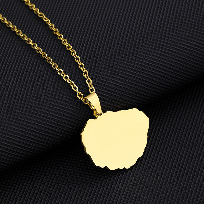 Stainless Steel Spanish Canary Islands Unisex Necklace