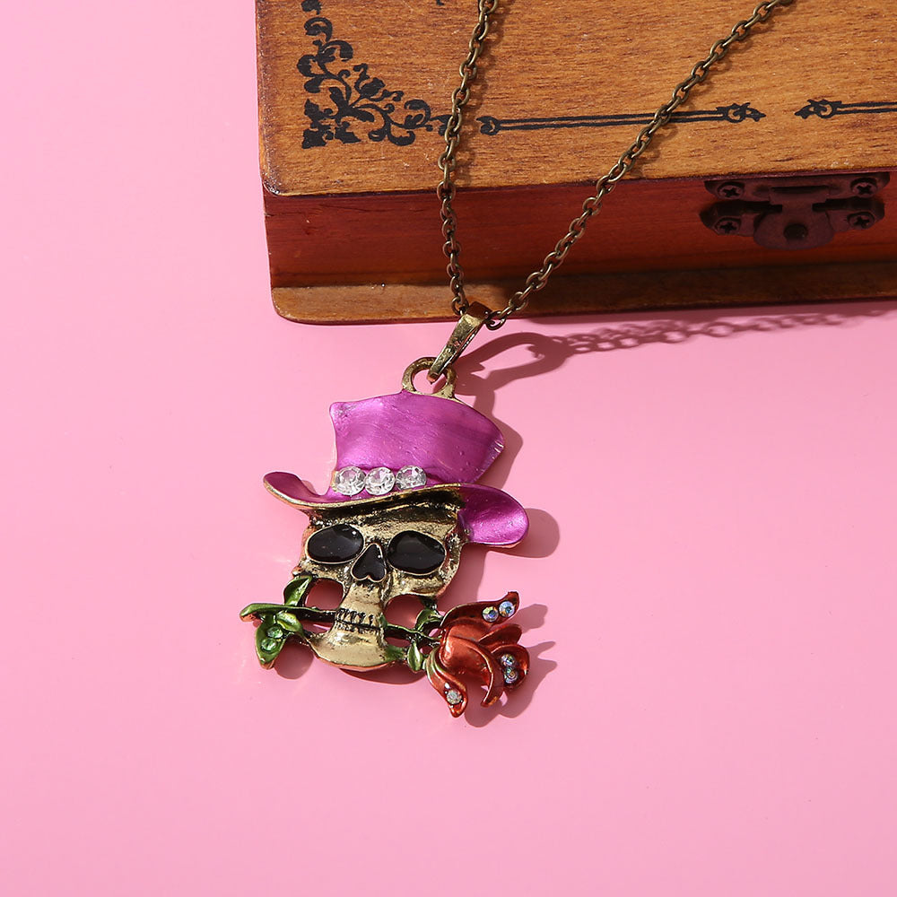Men's Fashion Trendy Unique Versatile Skull Ghost Simple Necklaces