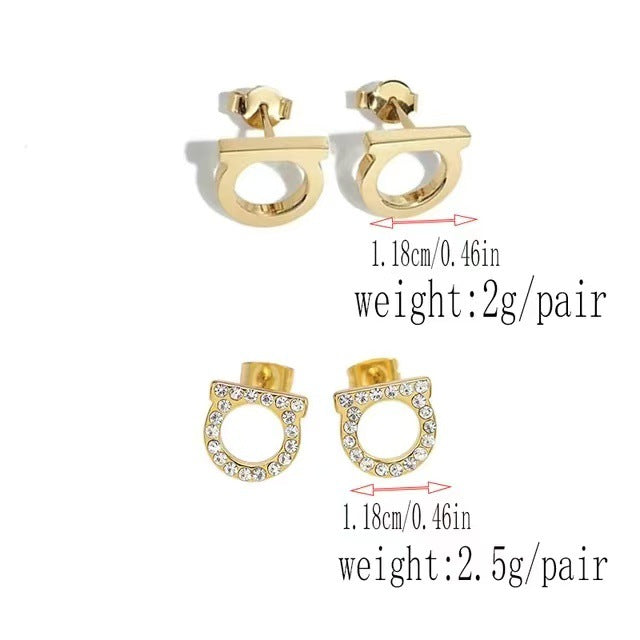 Stainless Steel Letter Light Luxury With Diamond Unisex Rings