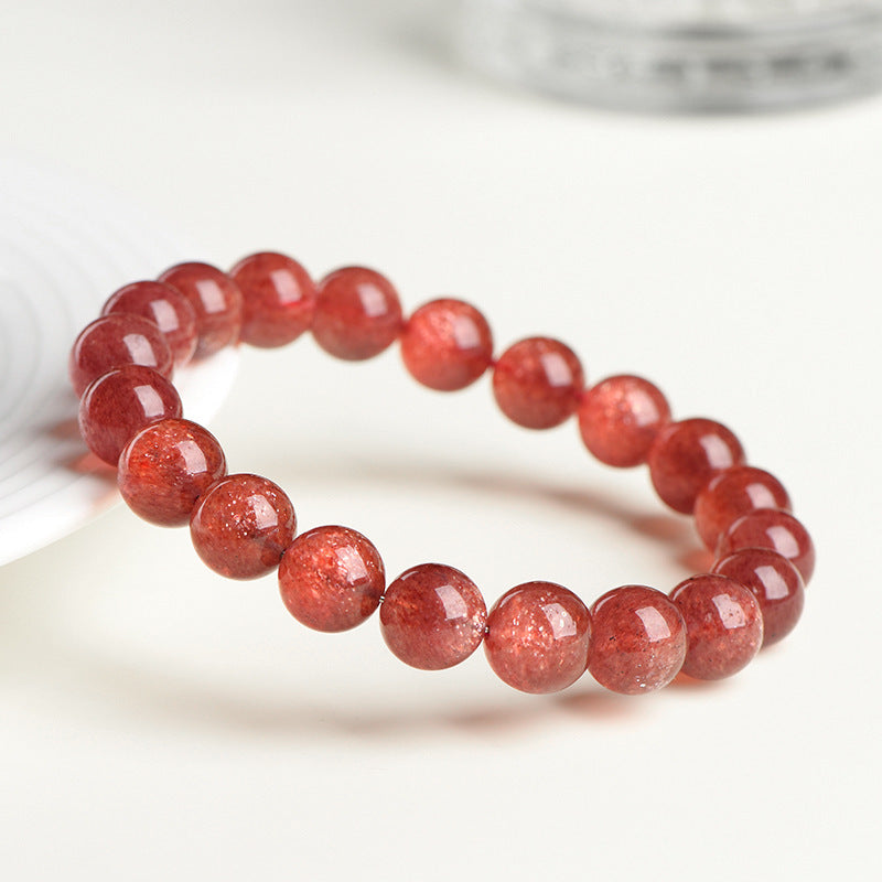 Cool Natural Strawberry Loose Round Beads Jewelry Accessories