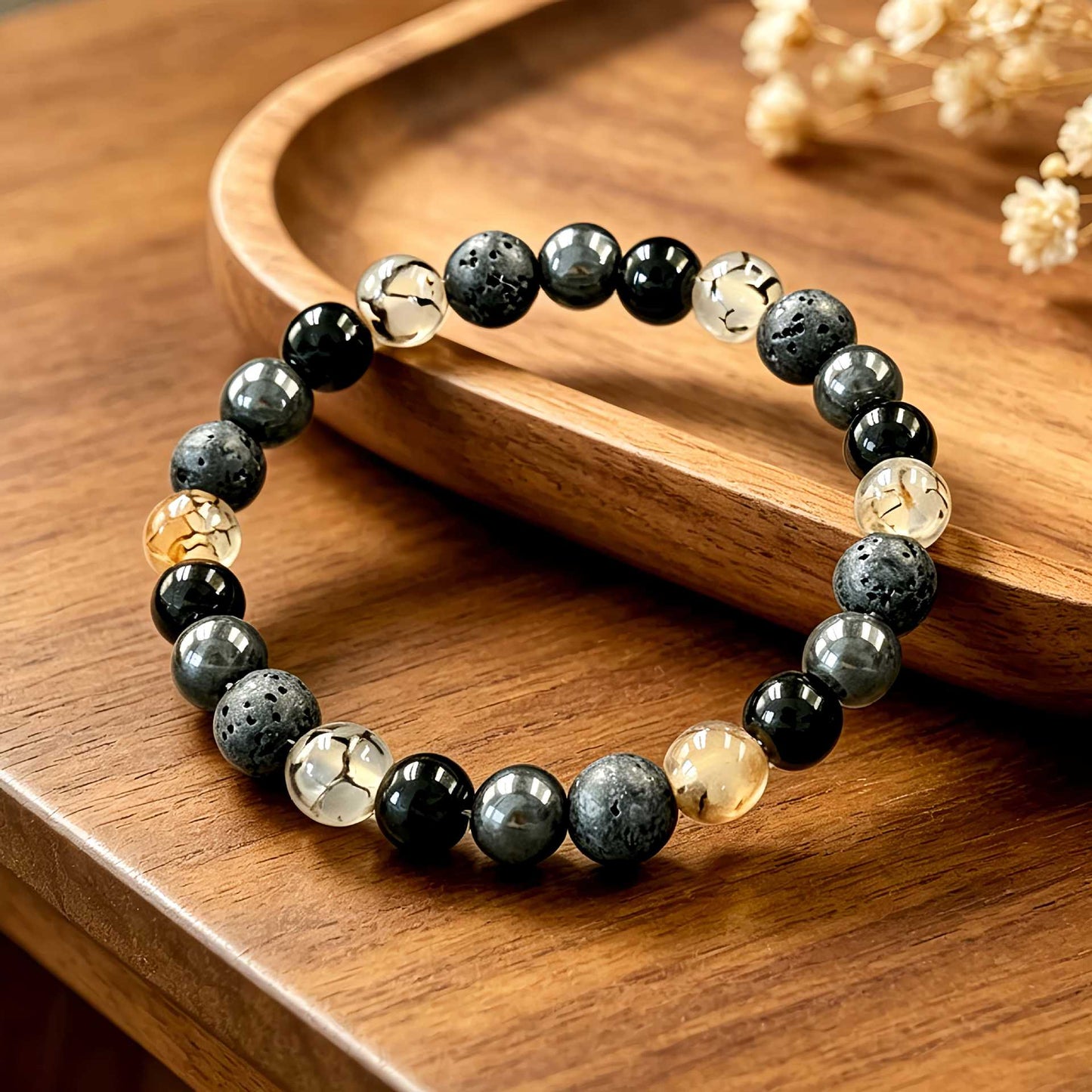 Black Agate Guard Against Negative Energy Bracelet
