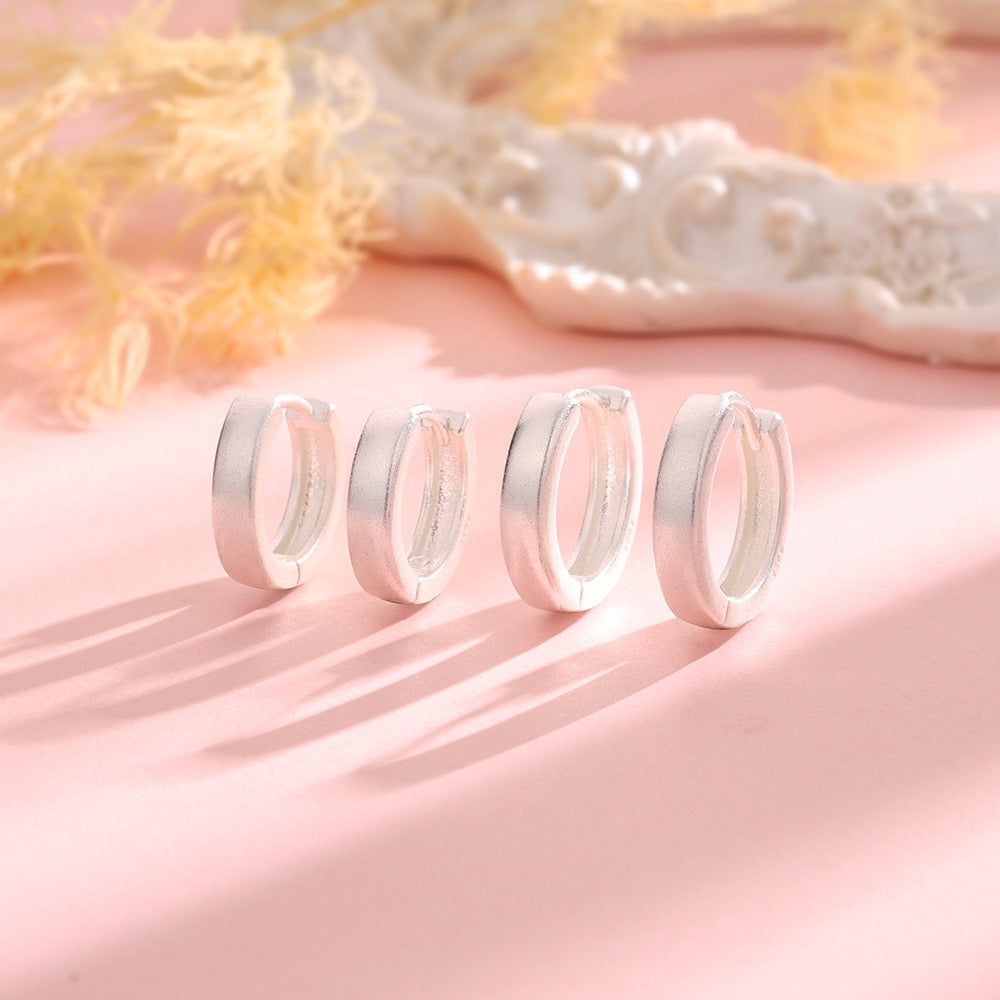 Men's Brushed Frosted Clip Simple Trendy Pu For Couple Sweet Cool Rings
