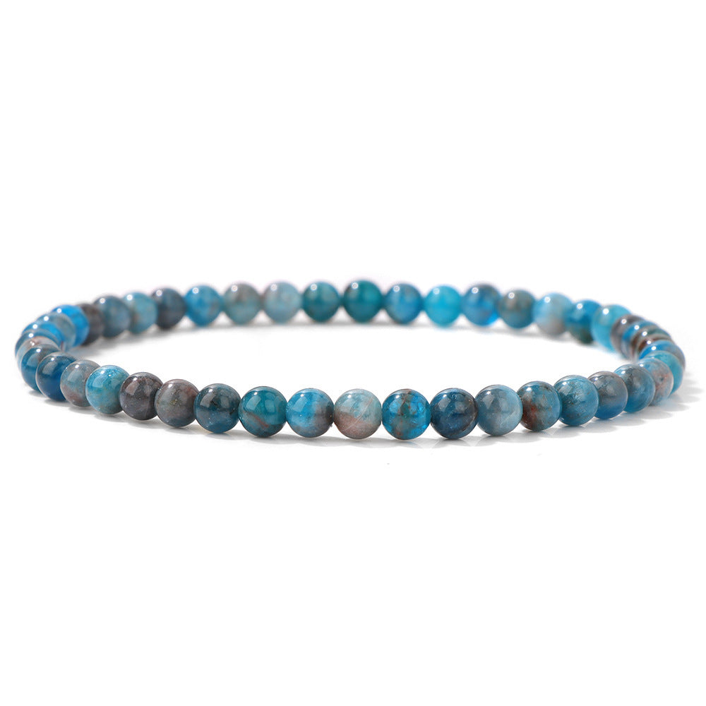 Crystal Agate Round Beads Aquamarine Tourmaline Yellow Tower Energy Beaded Bracelets