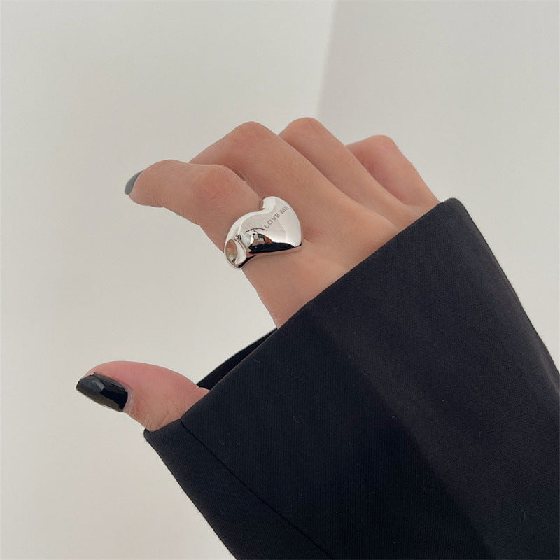Women's Sier Simple Light Luxury High-grade Index Finger Open Rings