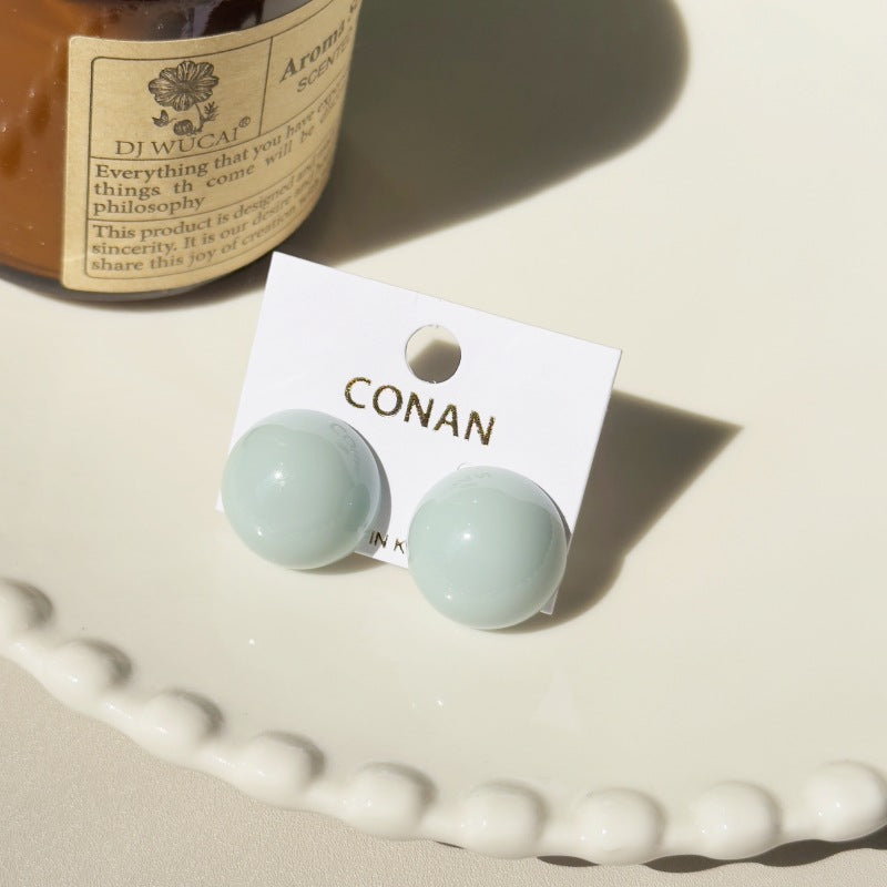 Women's Retro Blooming Acrylic Curved For Simple Stud Earrings