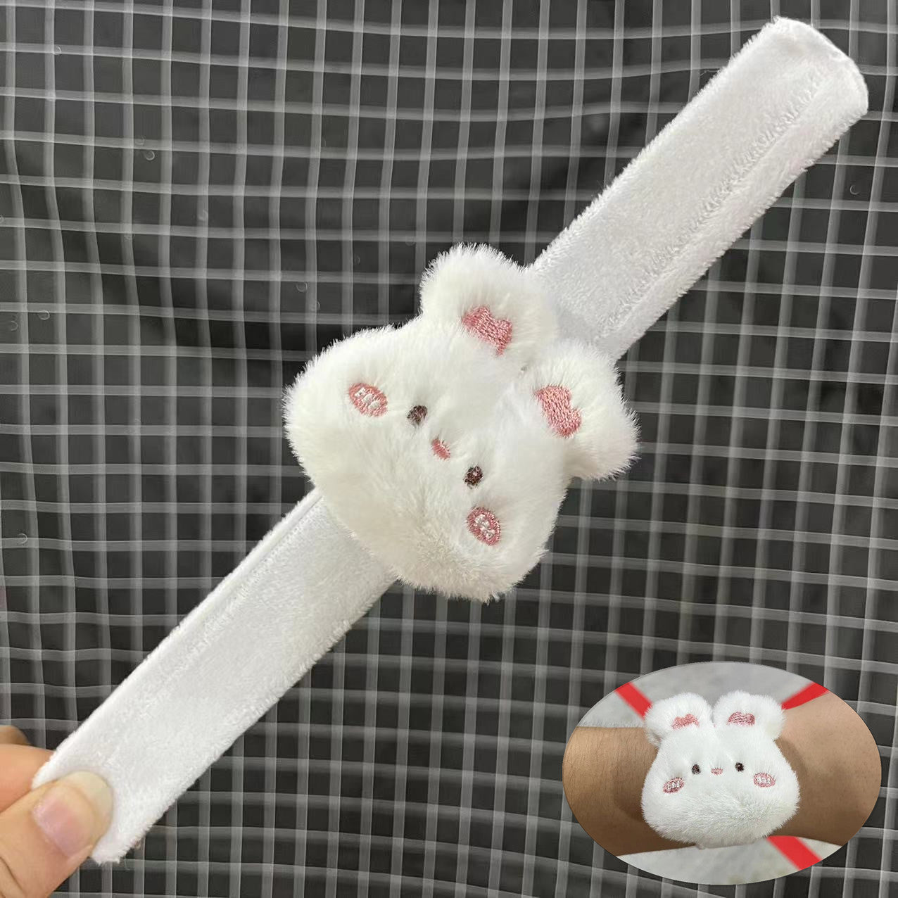 Children's Plush Cartoon Pop Cute Couple Female Slap Bracelet