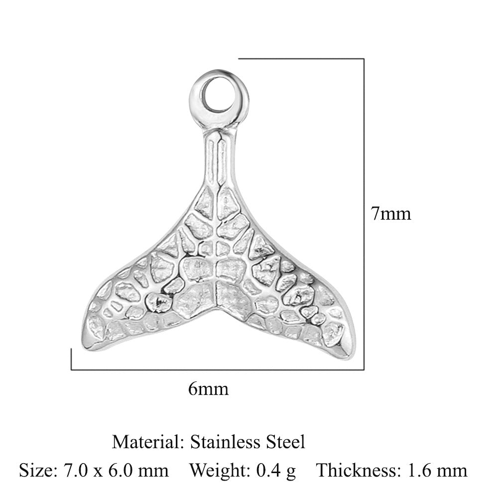 French Retro Titanium Steel Starfish Fishtail Ornament Accessories Dolphin Pendants