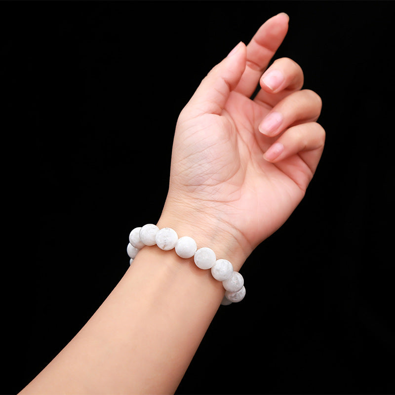 Natural White Snowflake Ghost Fashion Round Bracelets