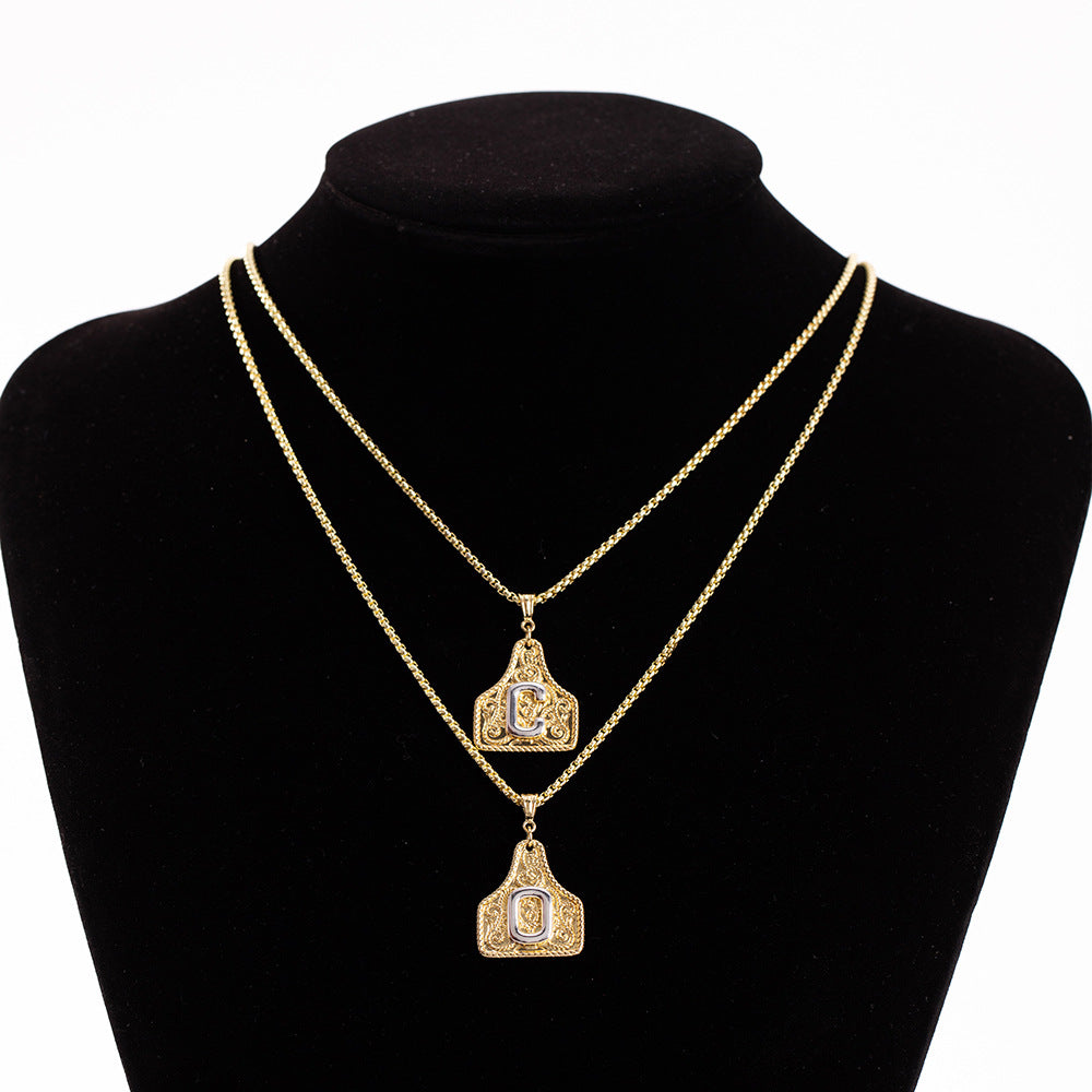 Women's Fashion English Letters Electroplated Copper For Design Personalized Clavicle Necklace