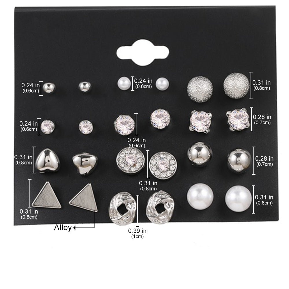 Korean Fashion Simple Pairs Pearl Heart Rings