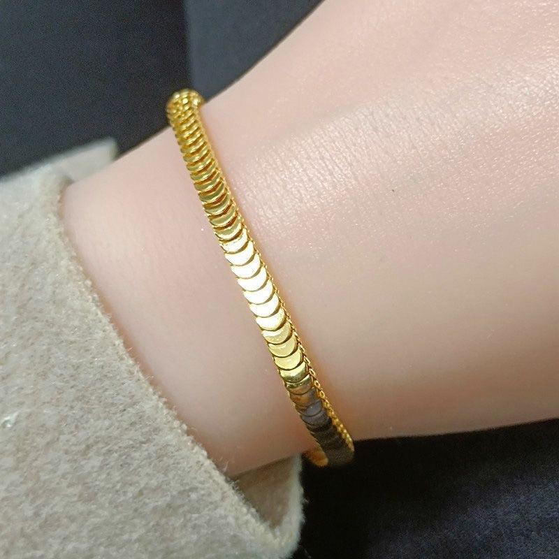 Summer Hand Self-discipline Square Scale Mesh Double-sided Retro Minority Bracelets