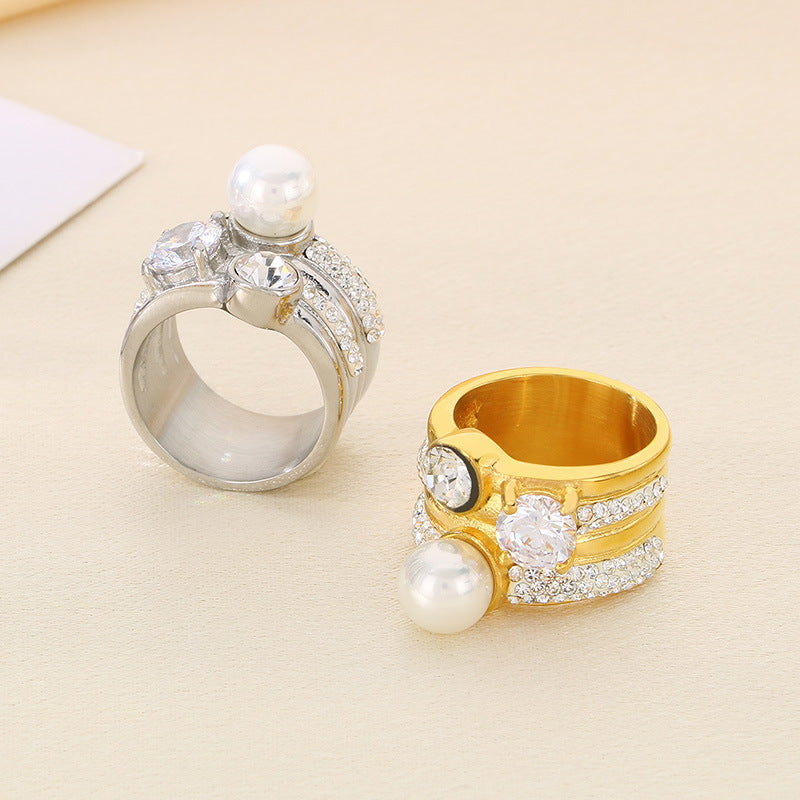 Women's Fashion Design Creative Geometric Stainless Steel Rings