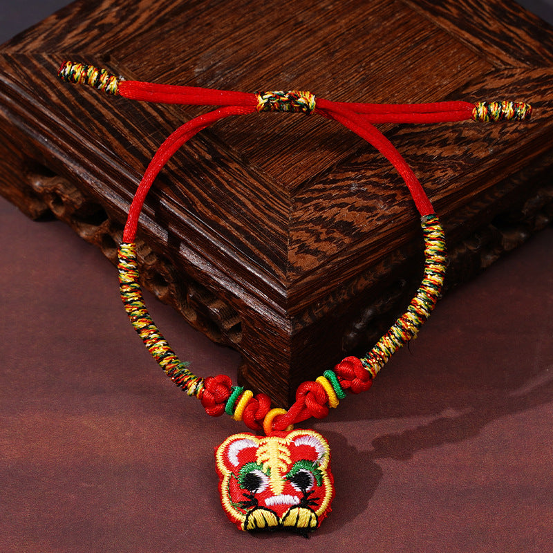 Children's Dragon Boat Festival Colorful Rope Carrying Strap Hand-woven Tiger Sachet Bracelets