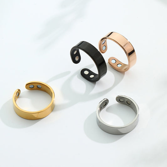 Magnetic Therapy Opening Double Health Fat Rings