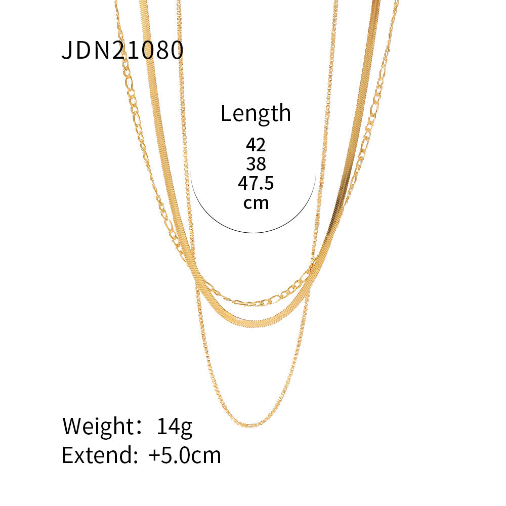 Gold-plated Stainless Steel Light Luxury Cold Necklaces