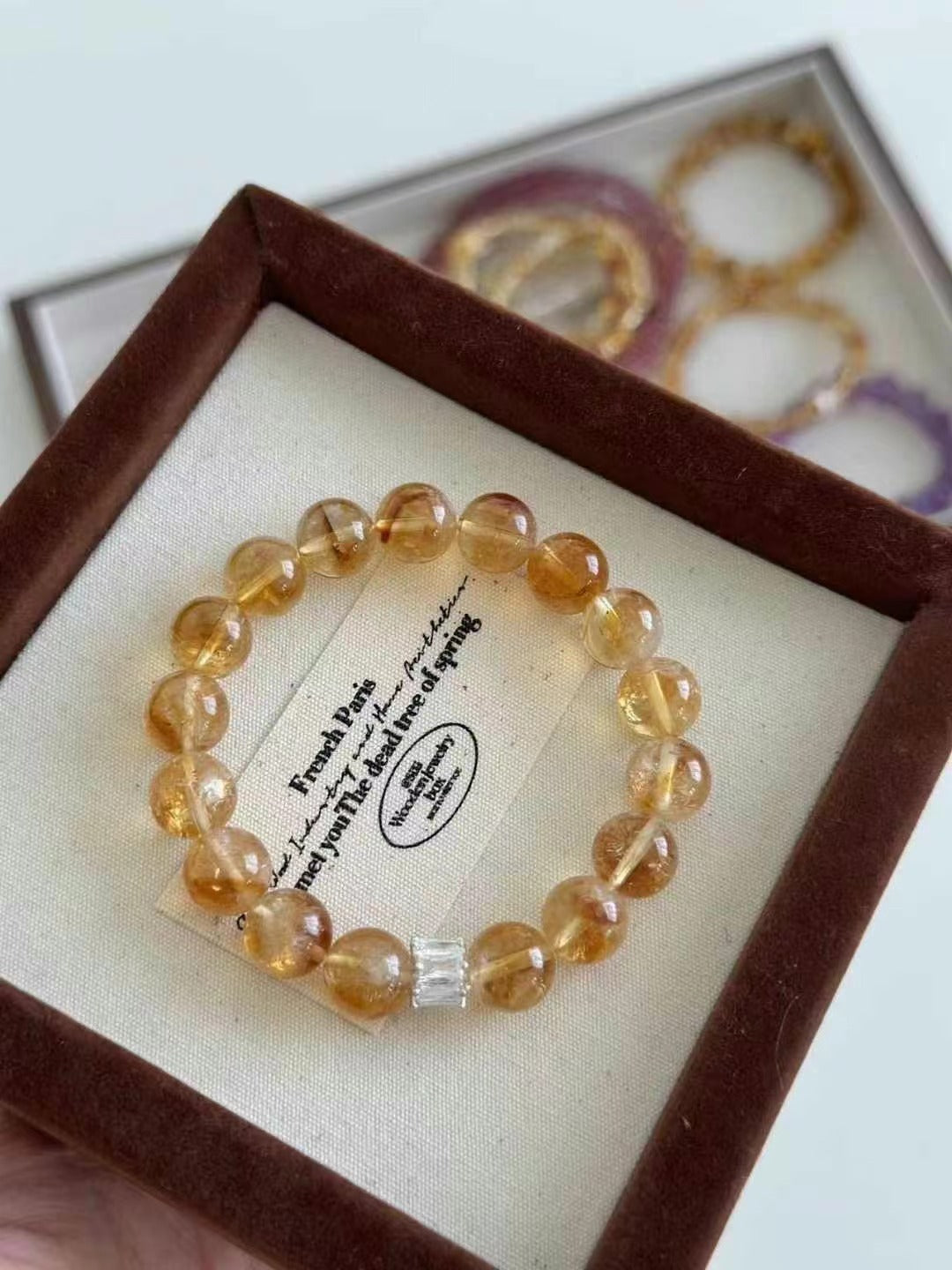 Women's Natural Citrine Niche Design Drip Fresh Sweet Bracelets