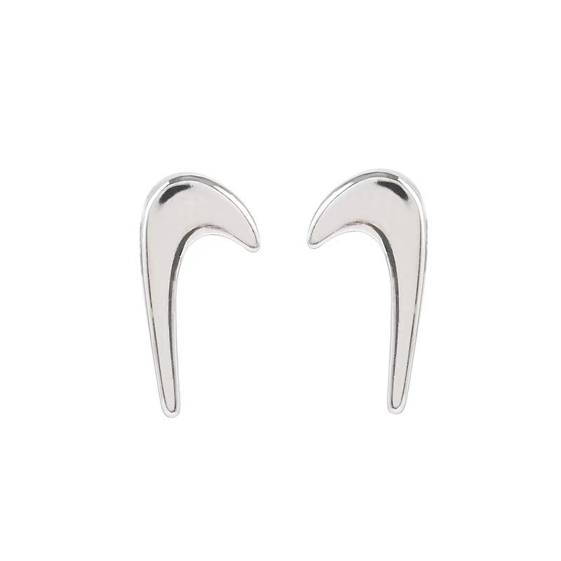 Women's & Men's Sports Casual Hook Hip Hop Victory Dark Fitness Personality Hipster Stud Earrings