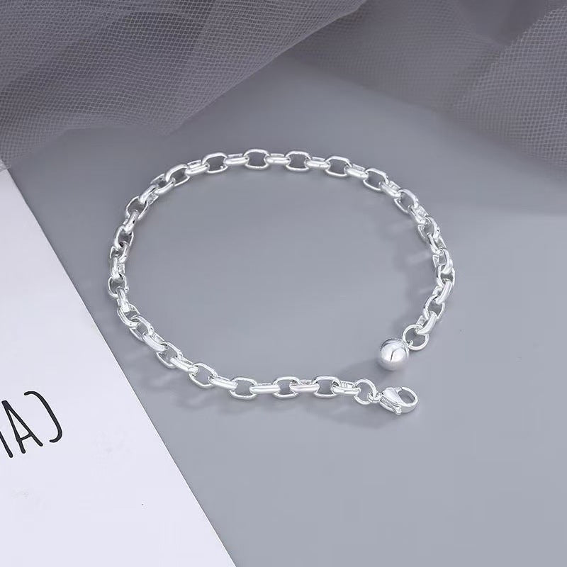 Women's Retro Minority Design Thick Type Dangling Beads Light Luxury Advanced Bracelet