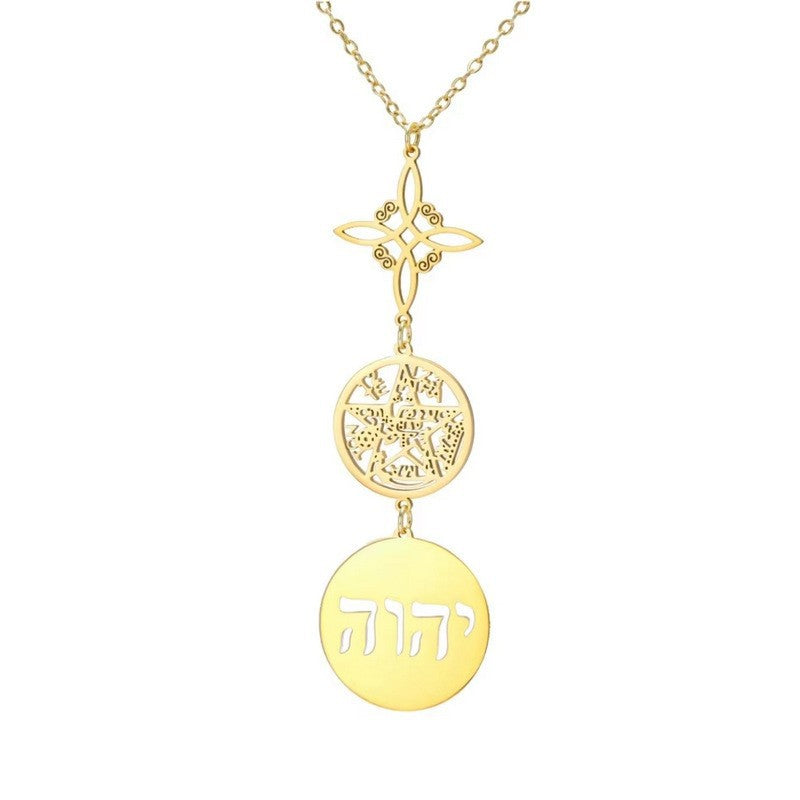 Women's Square Long Fashion Elegant Commemorative Gift Necklace