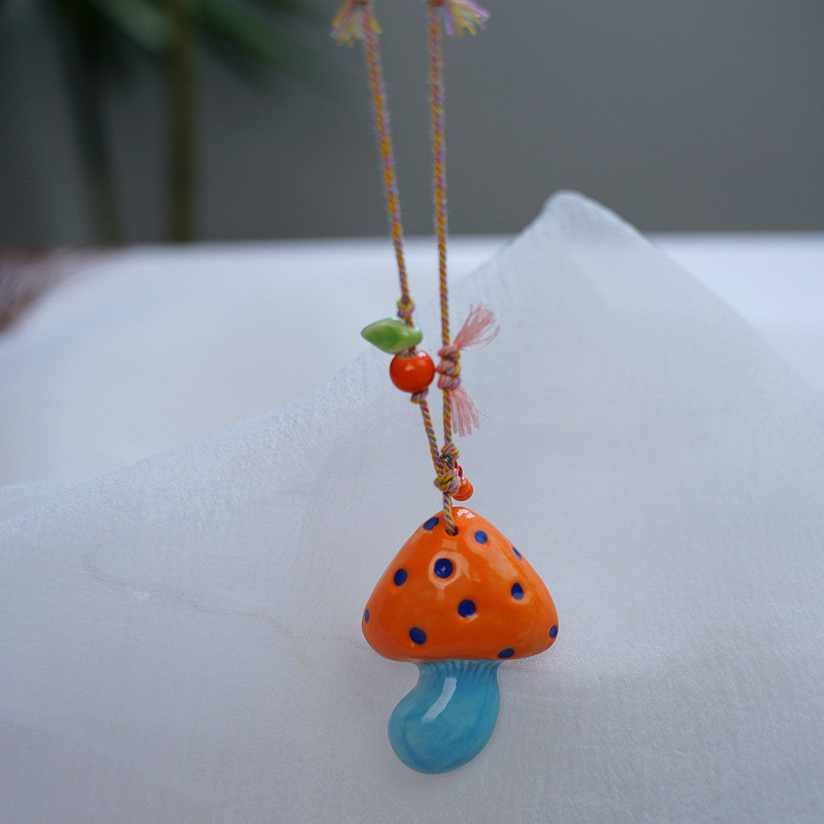Style Personalized Trendy Ceramic Geometric Colorful Fish Long High-grade Necklace