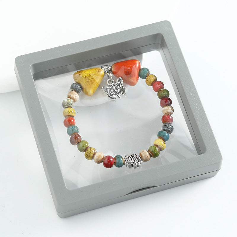 Ethnic Style Ceramic Beaded Artistic Ancient Bracelet