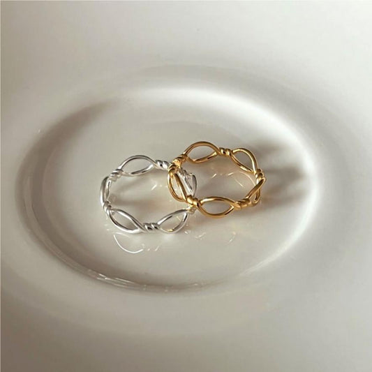 Korean Jewelry Sterling Sier Twisted Personality Rings