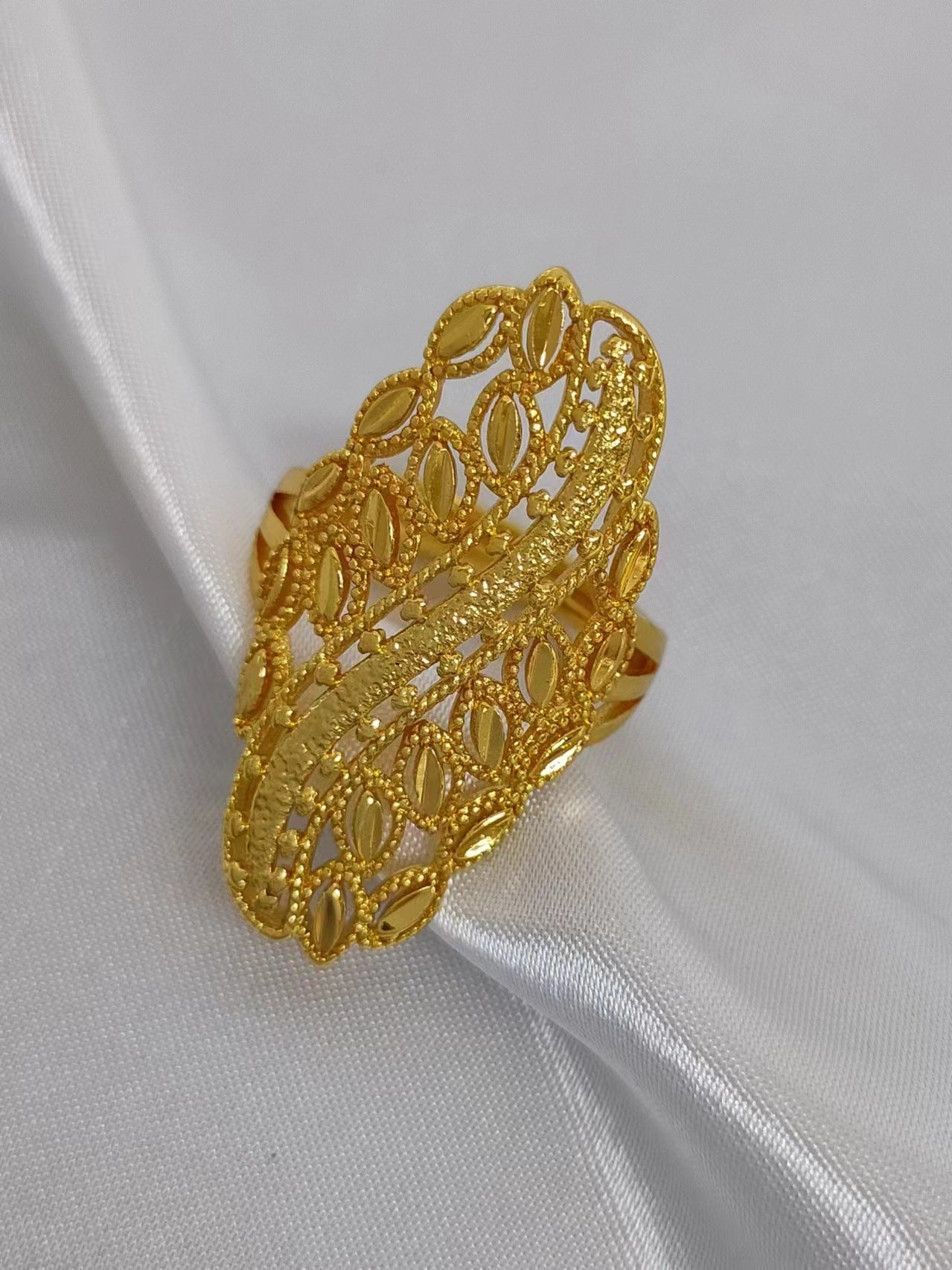 Women's Wheat Index Finger Does Not Fade Design Rings