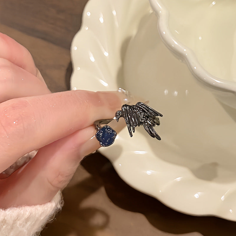 Ten Chapters Street Black Purple Wings Symbiosis Ring