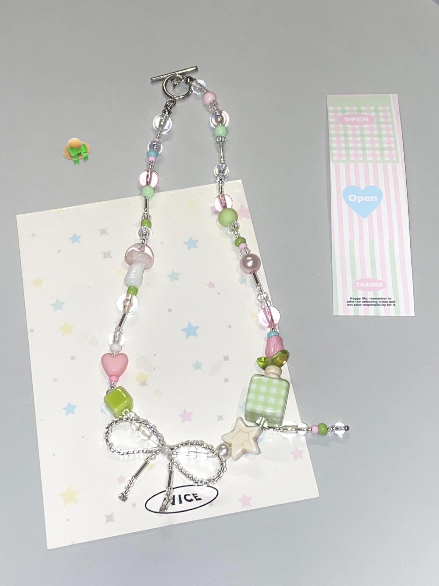 Apple Paradise Colorful Beaded Summer Bohemian Clavicle Chain Necklaces