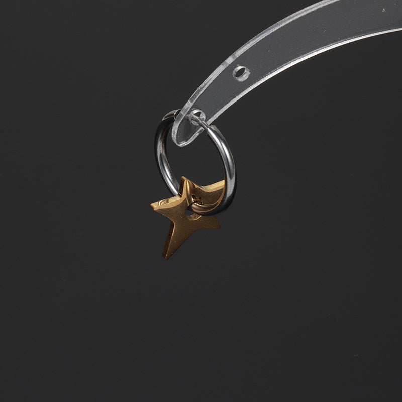 Star Irregular Male Female Personality Design Gold Mixed Earrings