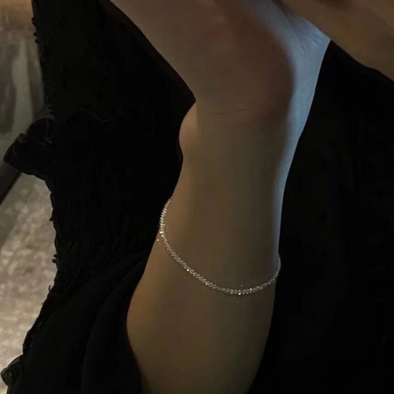 Sparkling Flash Clavicle Chain Starry Light Rings