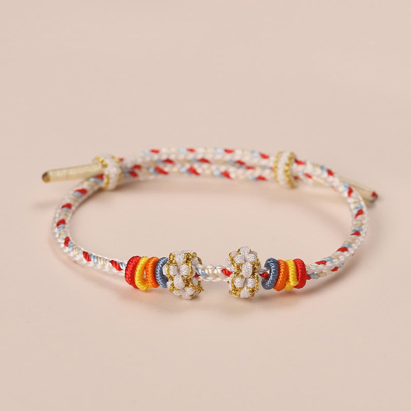 Beads Carrying Strap Woven Red Rope Bracelets
