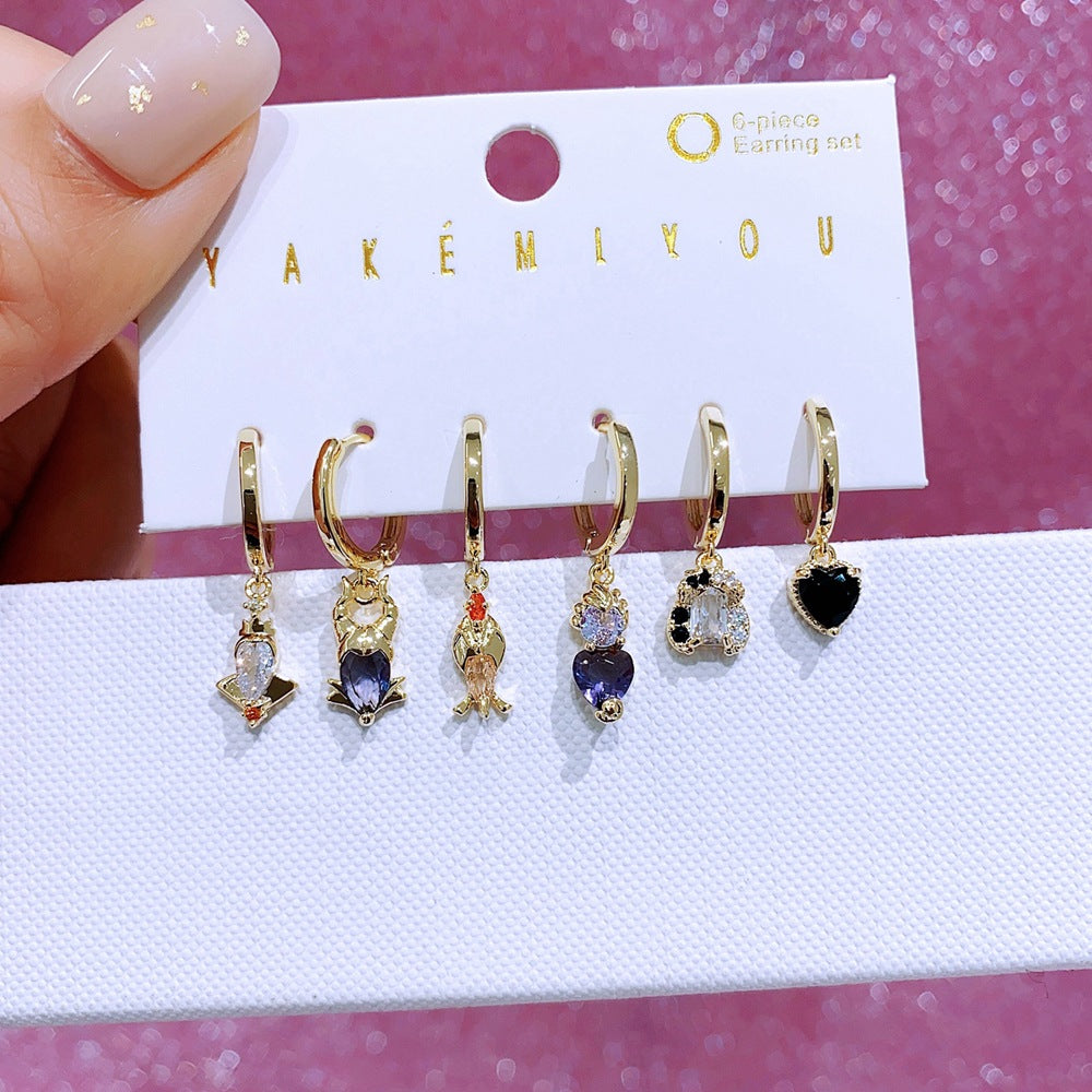 Fairy Tale Movie Villain Series Color Earrings