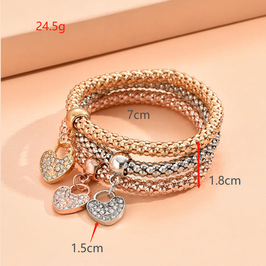 Women's Suit Stretch Popcorn Corn Chain Diamond Bracelets