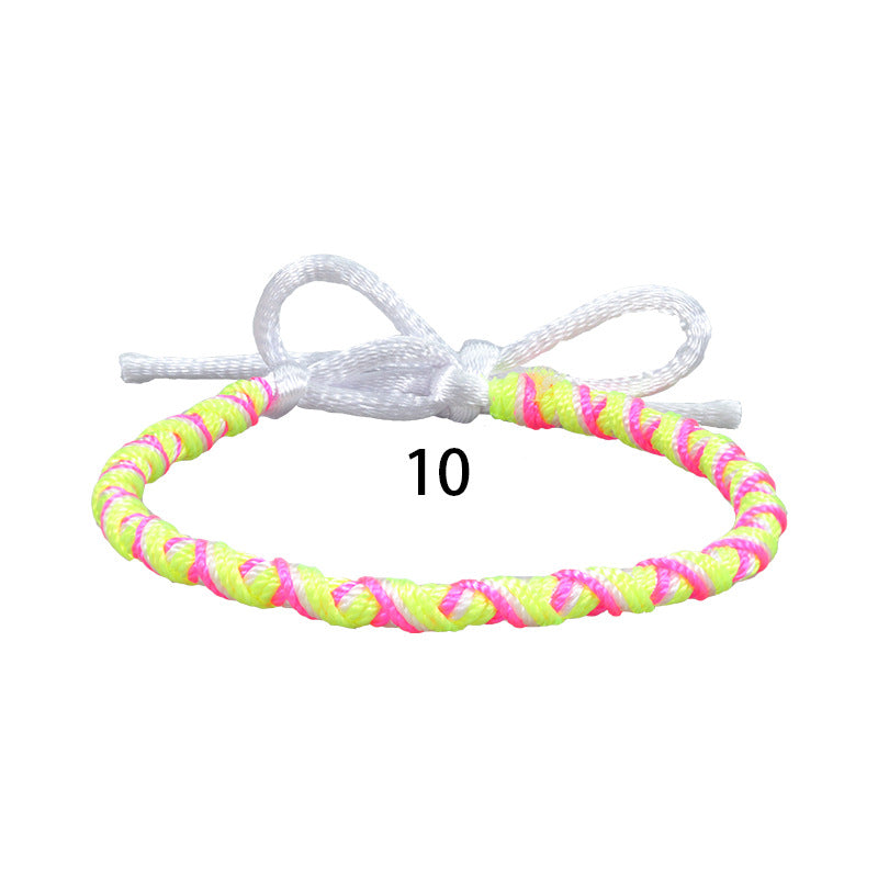 Style Colorful Hand-knitted Rope Holiday Party Bracelet