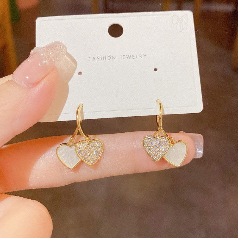 Women's Needle High-grade Super Flash Zircon Light Luxury Refined Grace Earrings