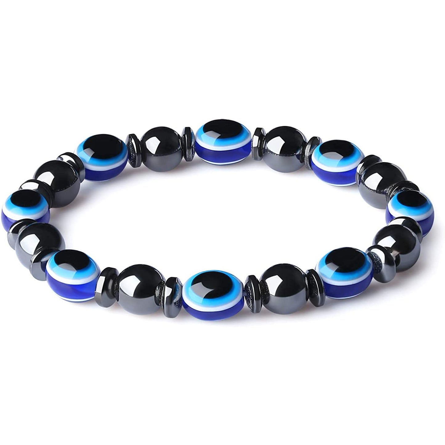 Haematite Eye Gift For Ladies Hematite Spacer String Beads Stretch Bracelet