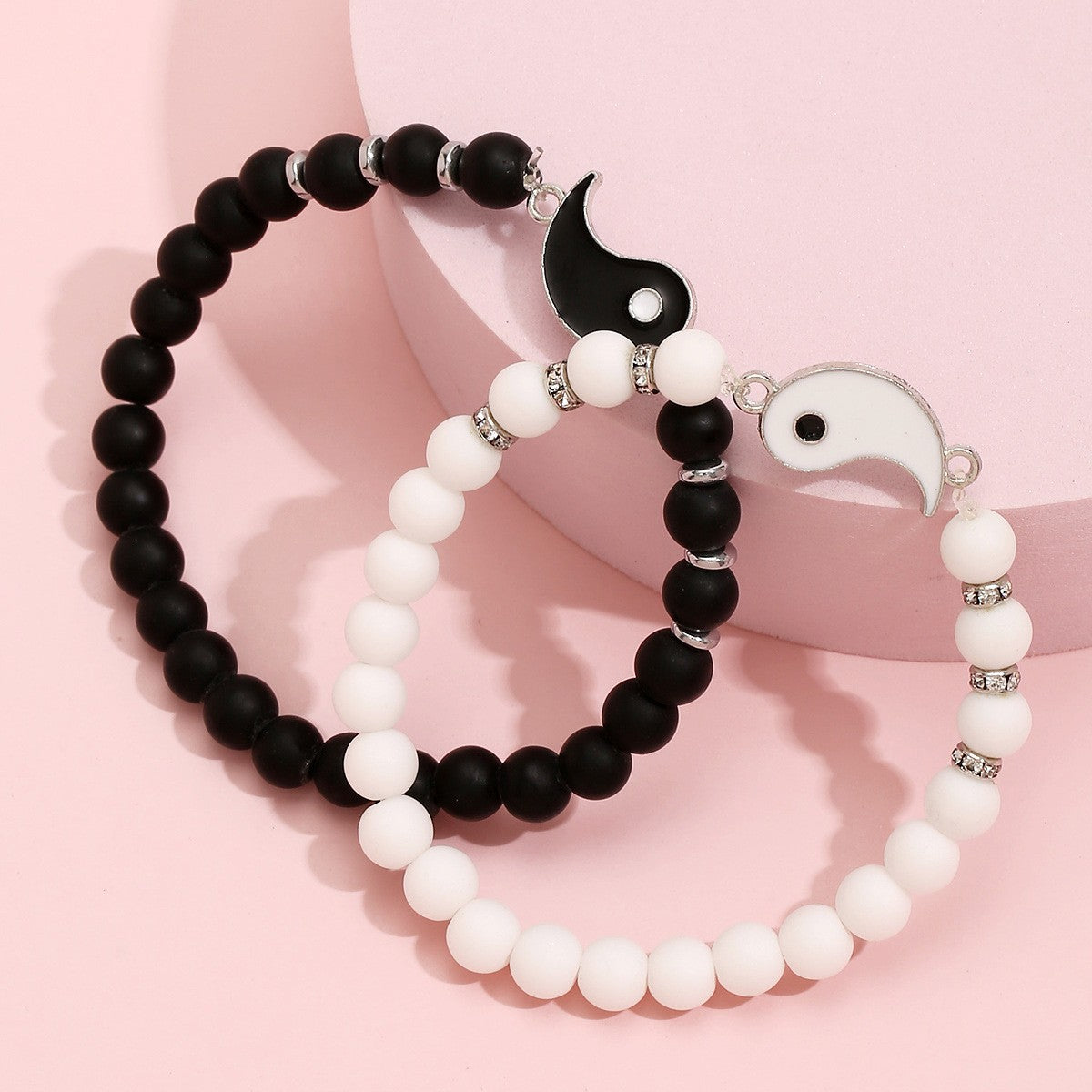 Charming Frosted Gemstone Two-piece Beaded Suit Bracelet