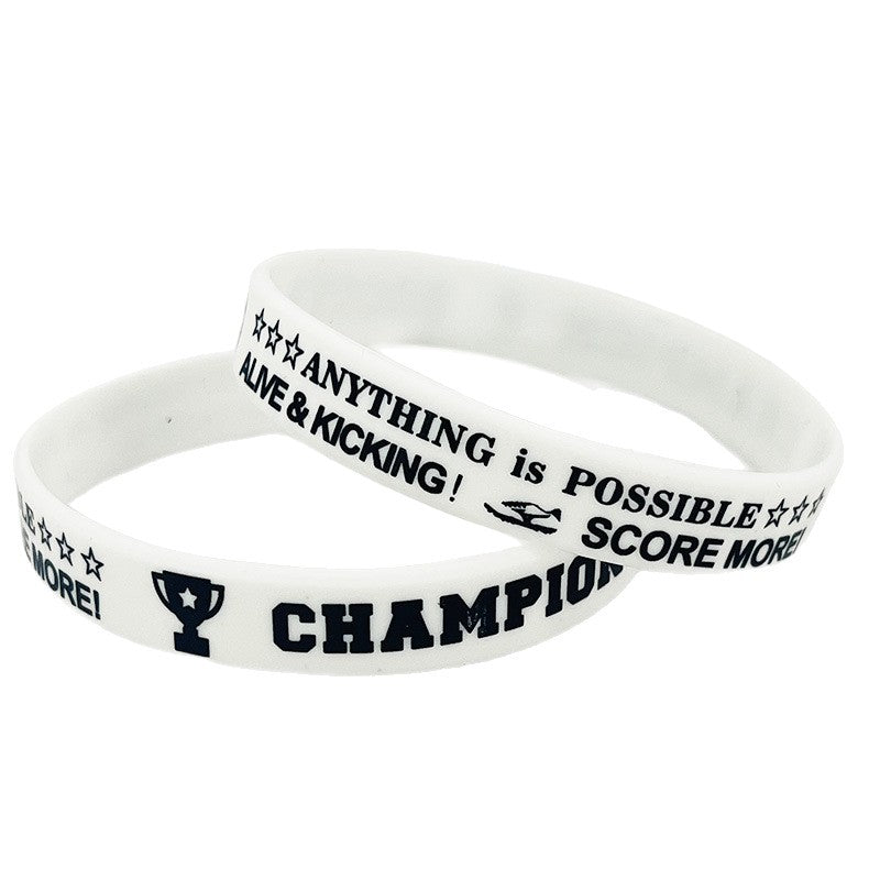 Football Silicone Sports Party Rubber Wrist Band Group Competition Fans Bracelet